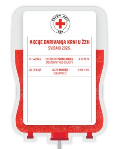 Raspored akcija darivanja krvi u svibnju na području ŽZH