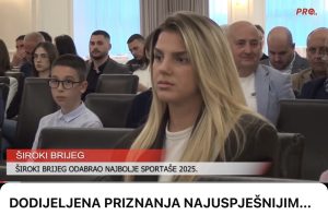 DODIJELJENA PRIZNANJA NAJUSPJEŠNIJIM SPORTAŠIMA ŠIROKOG BRIJEGA U 2025.