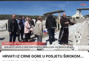 HRVATI IZ CRNE GORE U POSJETU ŠIROKOM BRIJEGU I GROBLJU MIRA NA BILIMA