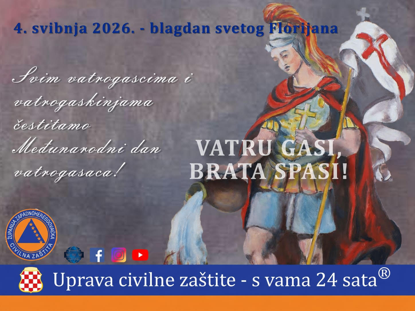 ČESTITKA U POVODU BLAGDANA SVETOG FLORIJANA – DANA VATROGASACA