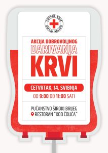 Akcija darivanja krvi za pučanstvo Širokoga Brijega