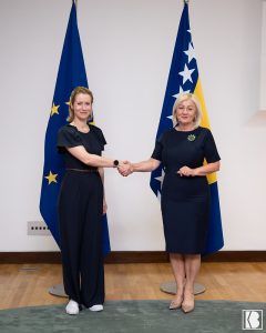 Sastanak predsjedateljice Krišto i visoke predstavnice EU-a za vanjske poslove i sigurnosna pitanja Kallas